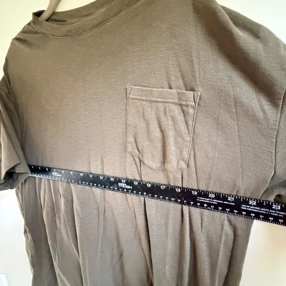 Banana Republic Pocket Tee Mens Large Brown Organic Cotton Minimalist Old Money